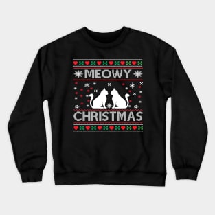 Meowy Christmas for Cat Lovers Crewneck Sweatshirt